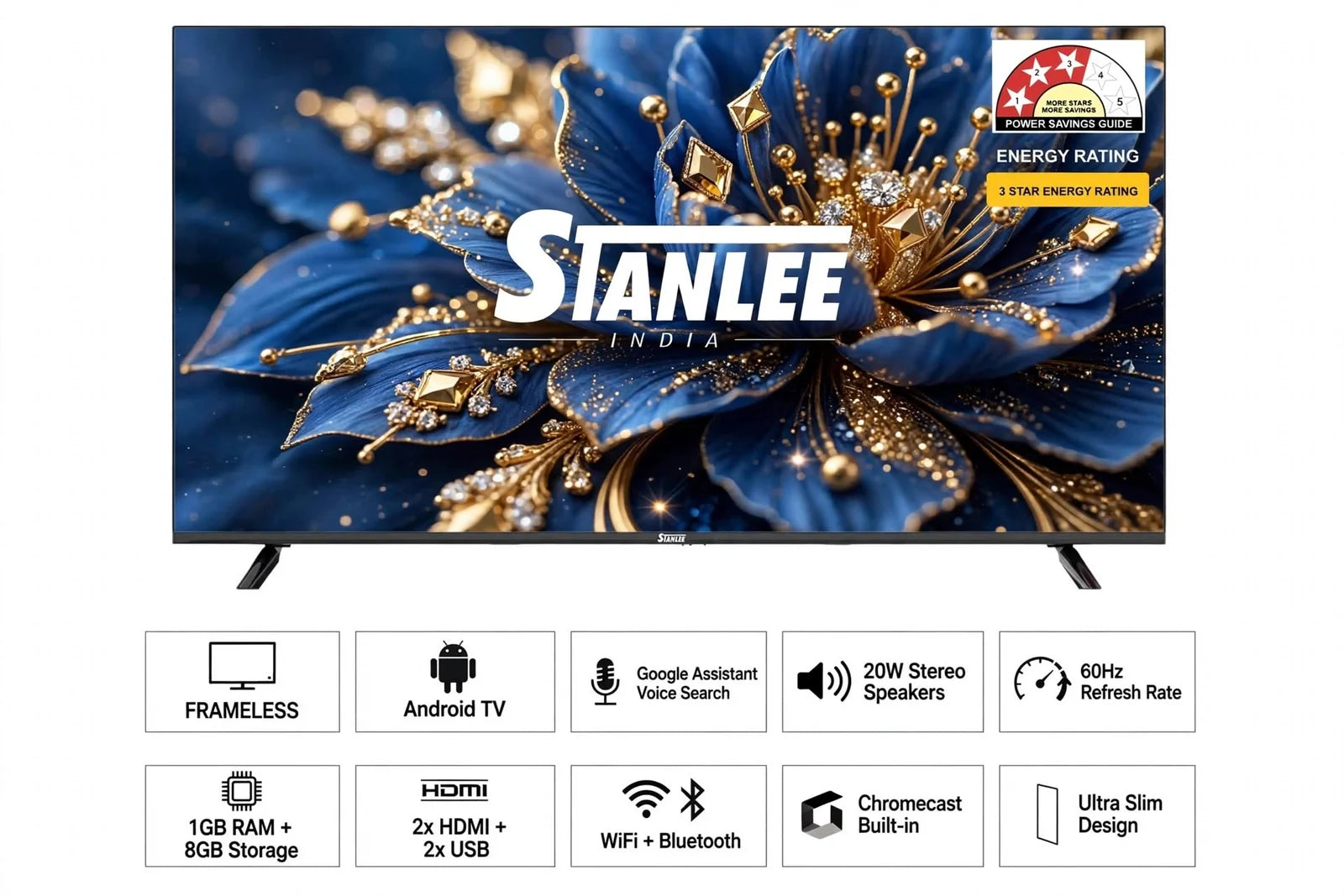 Stanlee 32″ Fire TV — Frameless — view 2