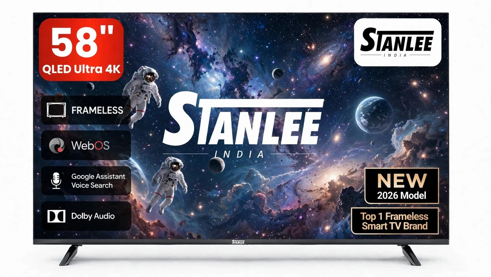 Stanlee 58″ Smart TV — QLED 4K
