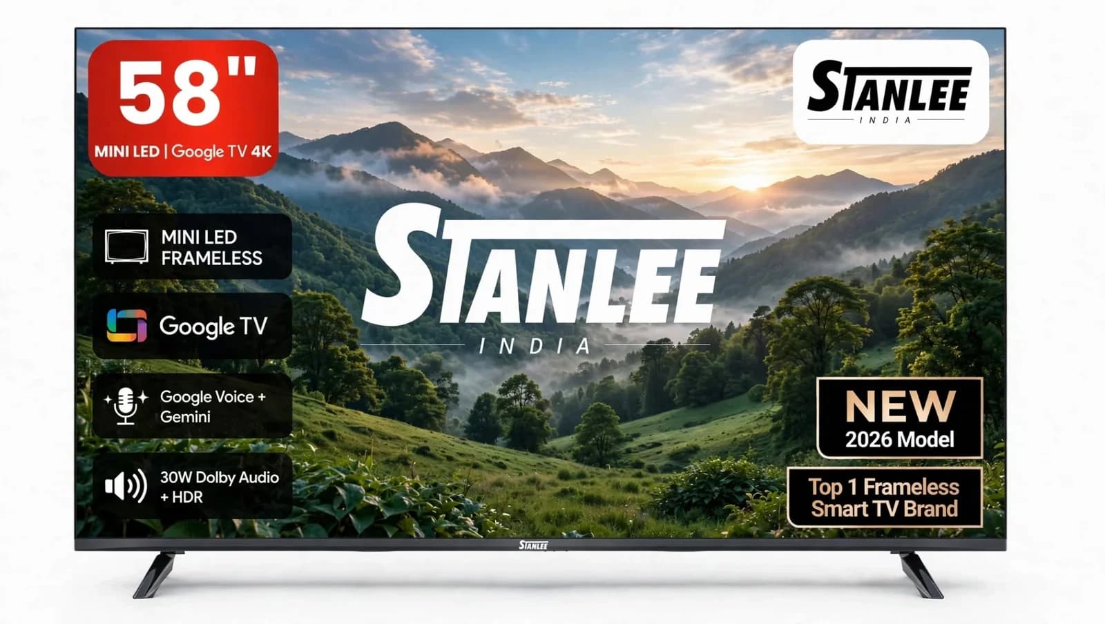 Stanlee 58″ Google TV — Mini LED